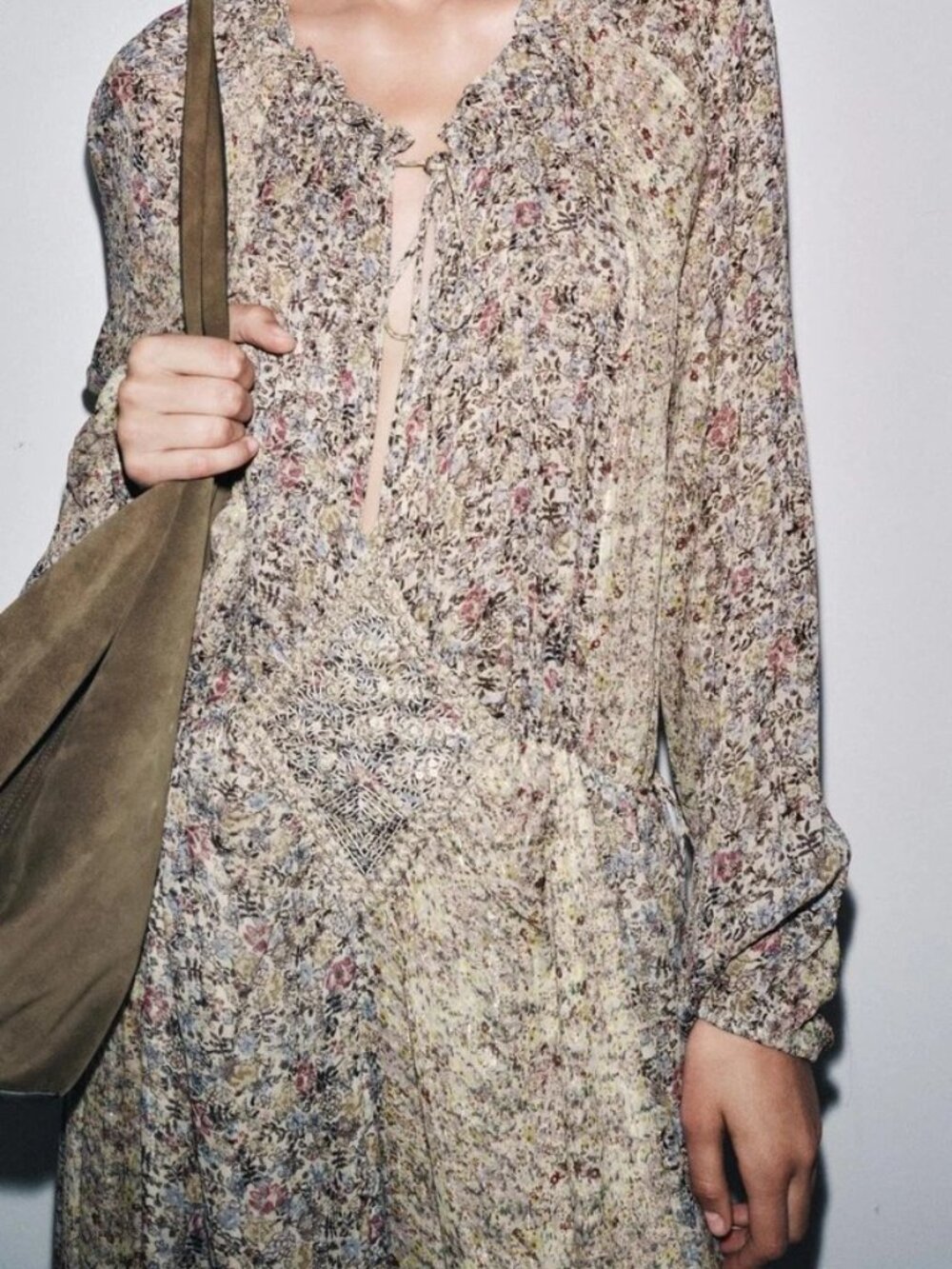 Zara ZW Collection Metallic Thread Maxi Dress Multicolored Size Large NWT - Picture 2 of 15